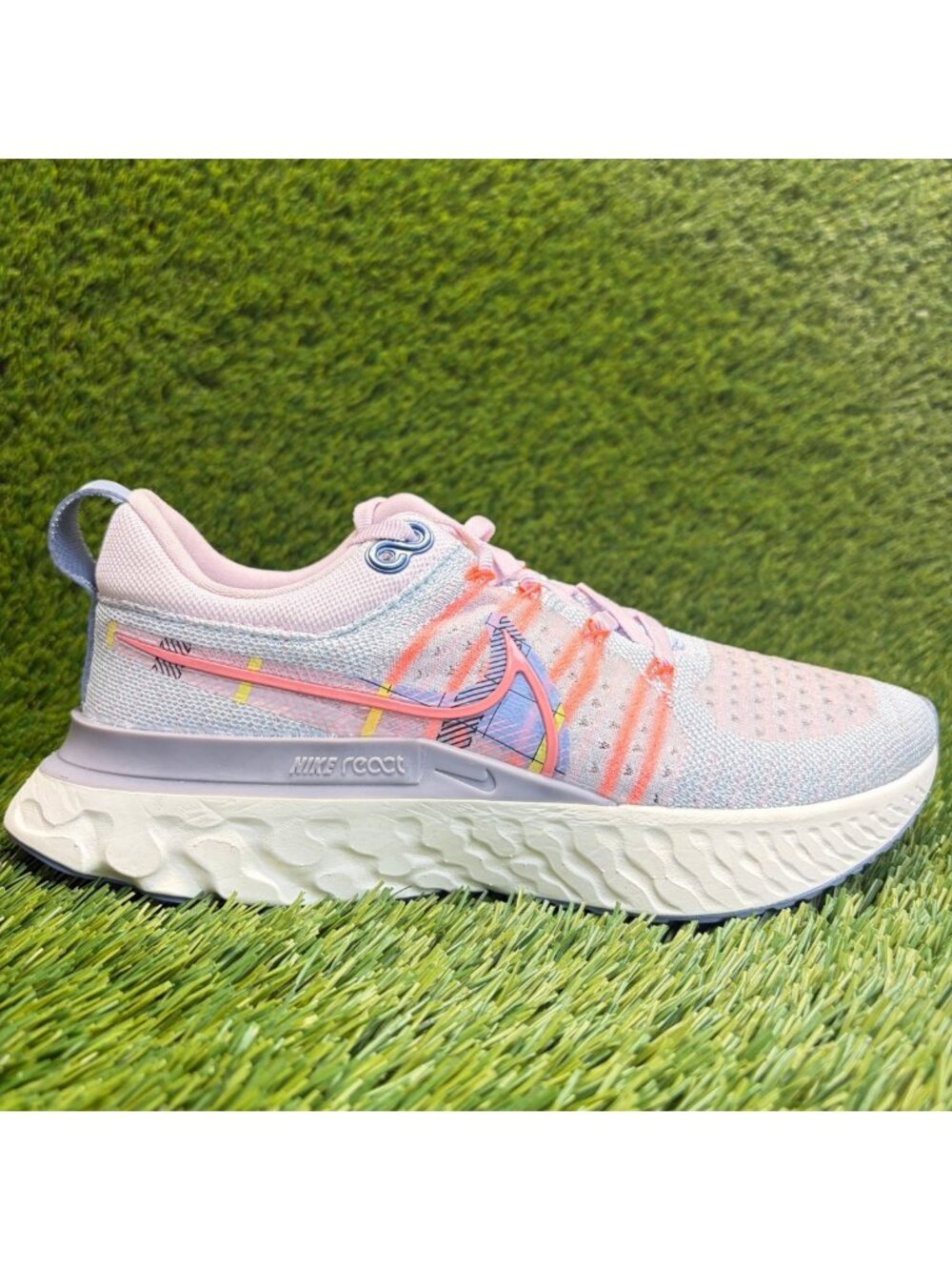 Nike React Infinity Run FlyKnit 2 Womens Size 7.5 Pink Running Shoes Sneakers